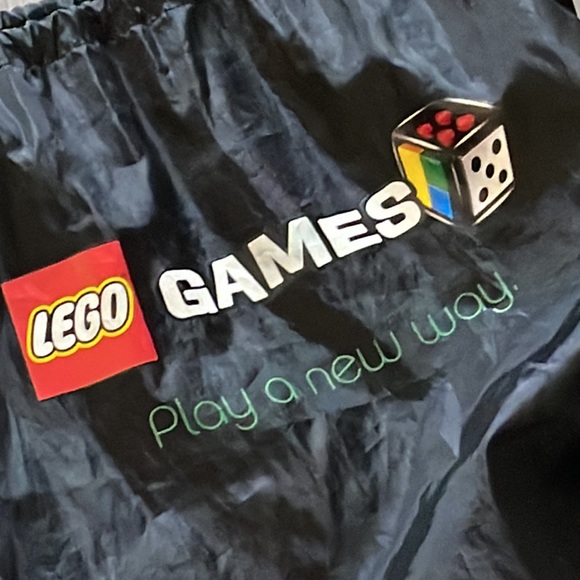 Black Lego players club lightweight backpack Top close Measures: 15”w by 18-19”h - Picture 2 of 4